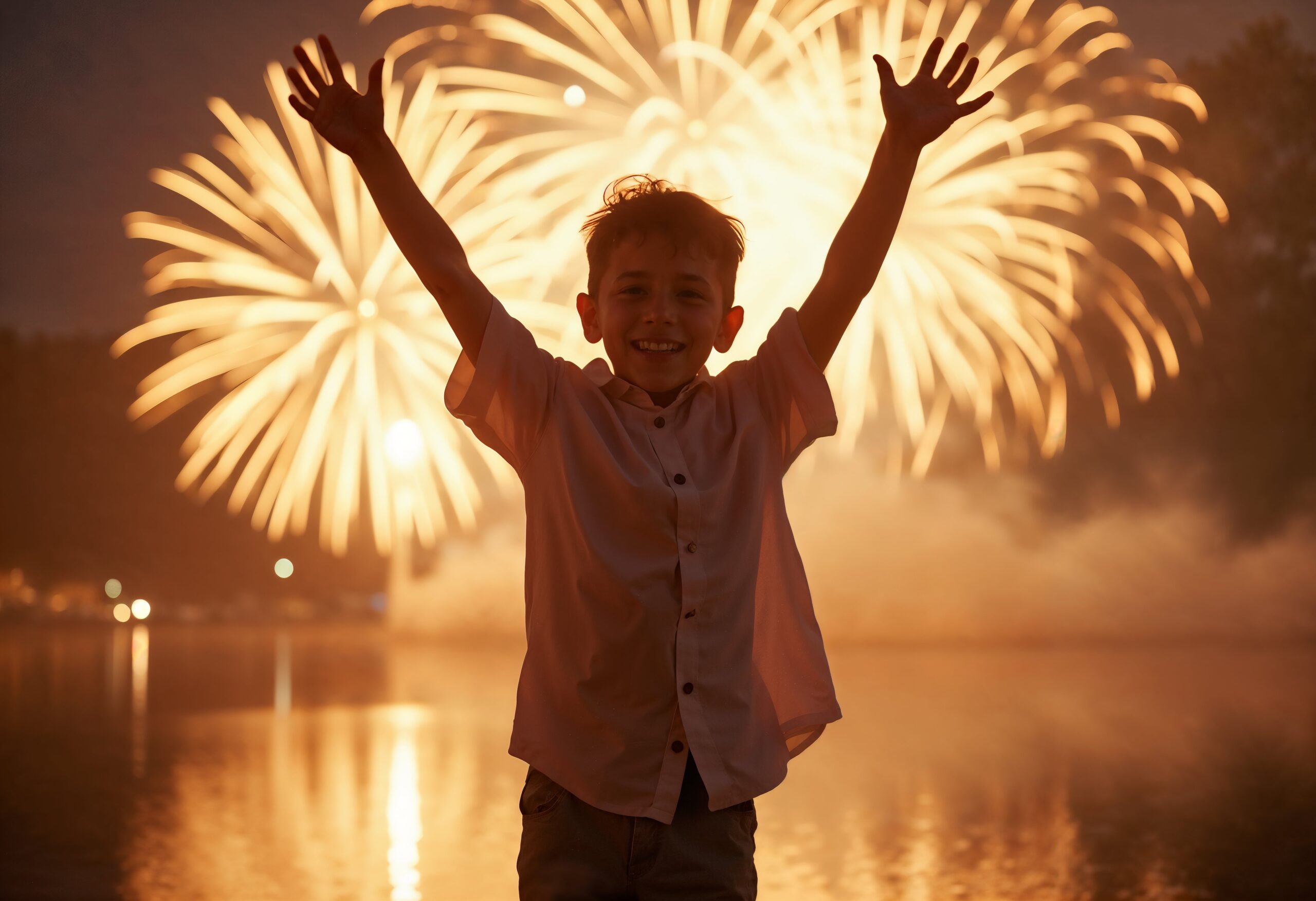 stunning-golden-fireworks-night